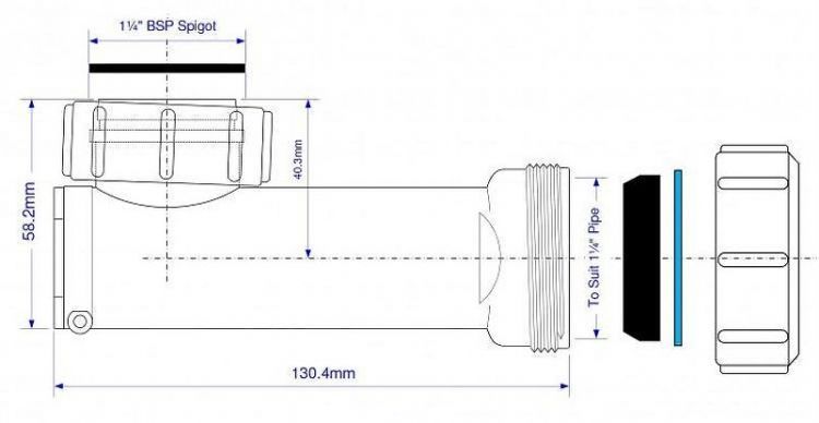 Сифон для раковины McAlpine WHB1-32 цвет Белый