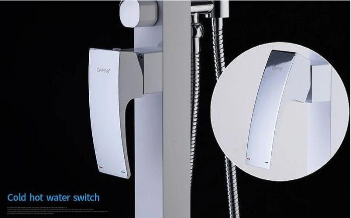 Смеситель для ванны Gappo G07 G3007-8 Белый Хром