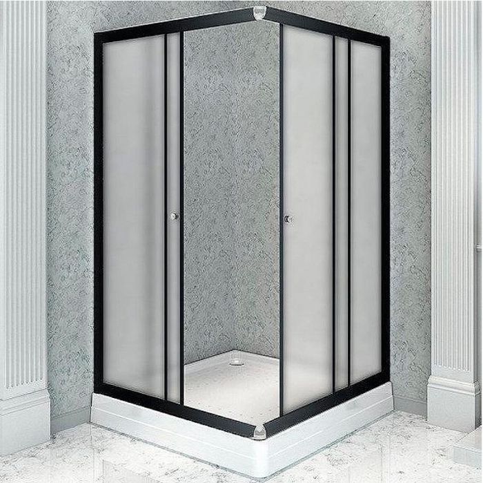 Душевой уголок Radomir Дрим 100x90 L 1-03-6-1-0-1211 профиль Черный стекло матовое