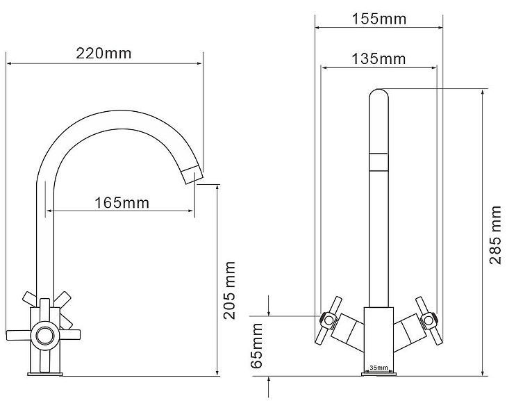 Смеситель для кухни WesnaArt Kometa KOM17-110 цвет Хром Смеситель для кухни WesnaArt Kometa KOM17-110 цвет Хром
