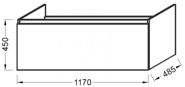 Тумба Jacob Delafon Odeon Up 120 см, цвет белый бриллиант [EB887-N18]