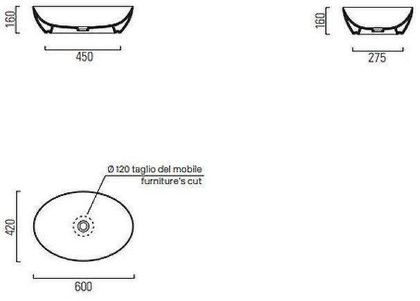 Раковина-чаша GSI Pura 60 884211 Белая