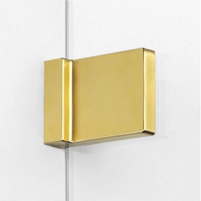 Душевой уголок New Trendy Avexa Gold 100х100 EXK-1786 профиль Брашированное золото стекло прозрачное