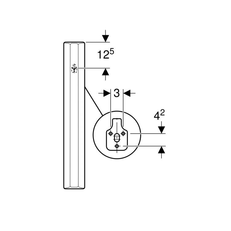 Разделительная перегородка Geberit для писсуара, керамика, 40х10х70 см Разделительная перегородка Geberit для писсуара, керамика, 40х10х70 см