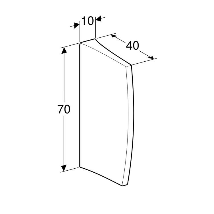 Разделительная перегородка Geberit для писсуара, керамика, 40х10х70 см Разделительная перегородка Geberit для писсуара, керамика, 40х10х70 см