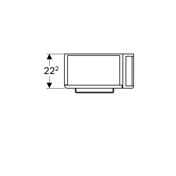 Тумба под раковину Geberit Renova Nr.1 Comprimo, 45x23, светло-серый матовый [862051000]