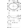 Hansgrohe Xuniva D Раковина 55x40см., встраиваемая, без отв., цвет: белый