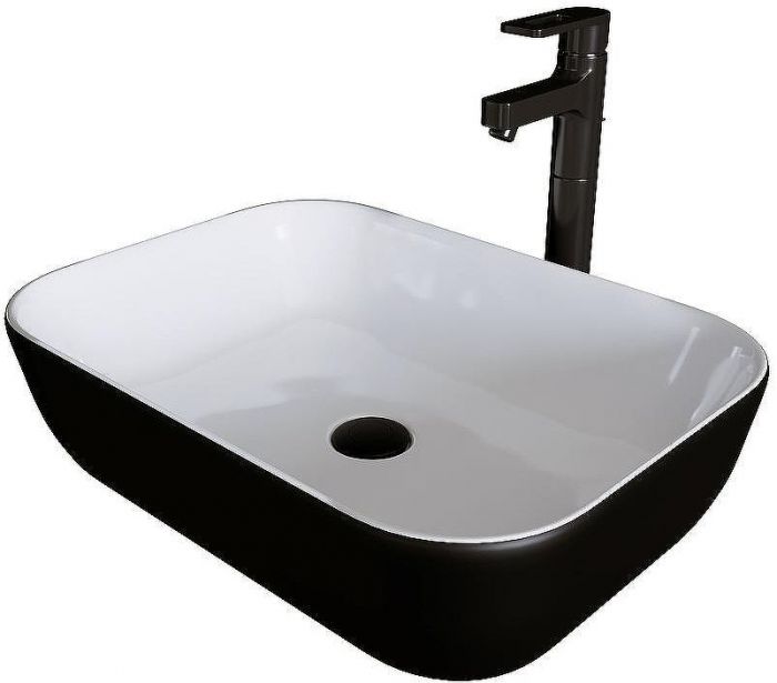 Раковина-чаша Grossman 46 GR-4041BW Белая Черная
