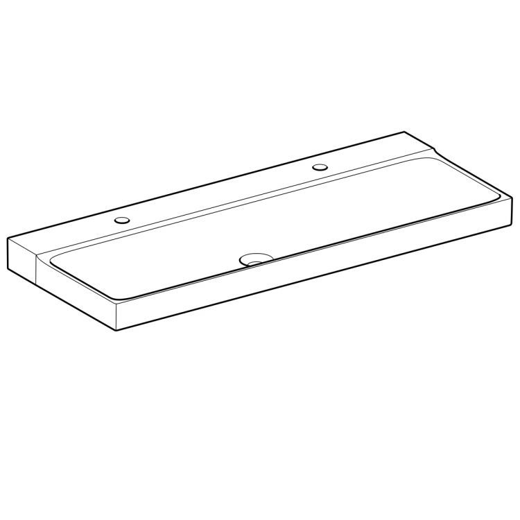 Раковина Geberit Xeno? с двумя отверстиями 120х48 [500.550.01.1]