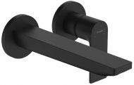 Hansgrohe Rebris E Смеситель для раковины, настенный, цвет: черный матовый