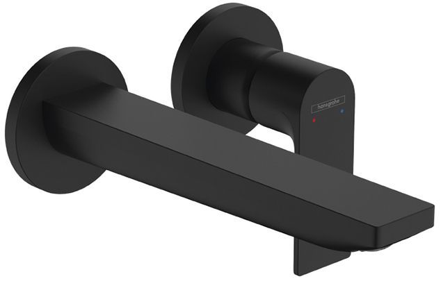 Hansgrohe Rebris E Смеситель для раковины, настенный, цвет: черный матовый