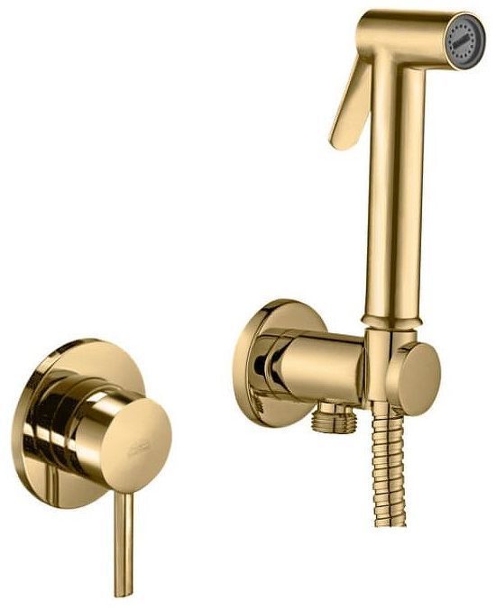 Гигиенический душ со смесителем Paffoni KITDUP110HGSP цвет Золото медовое брашированное Гигиенический душ со смесителем Paffoni KITDUP110HGSP цвет Золото медовое брашированное