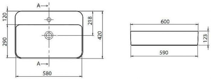 Раковина Allen Brau Liberty 2 60 4.32013.20 Белая