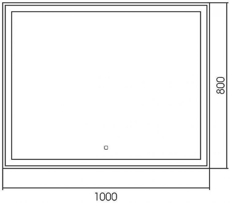 Зеркало Abber See 100 AG6115S-1.0 с подсветкой с сенсорным выключателем и диммером