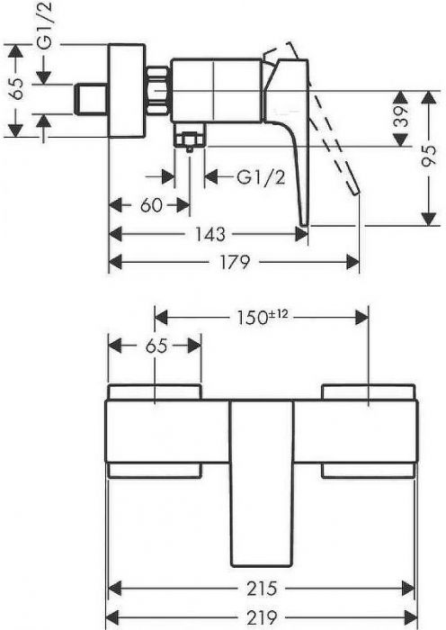 Смеситель для душа Hansgrohe Metropol 32560000 Хром