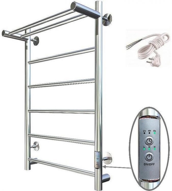 Электрический полотенцесушитель Тругор Аспект Пэк СП 1 П 80x50 с полкой Хром