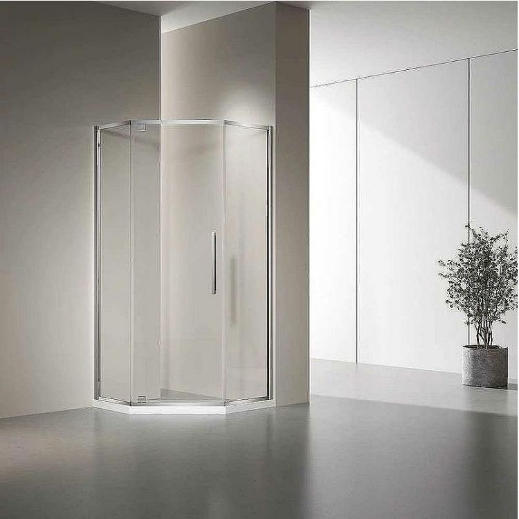 Душевой уголок Veconi Rovigo RV-35 80х80 RV35-80-01-C7 профиль Хром стекло прозрачное