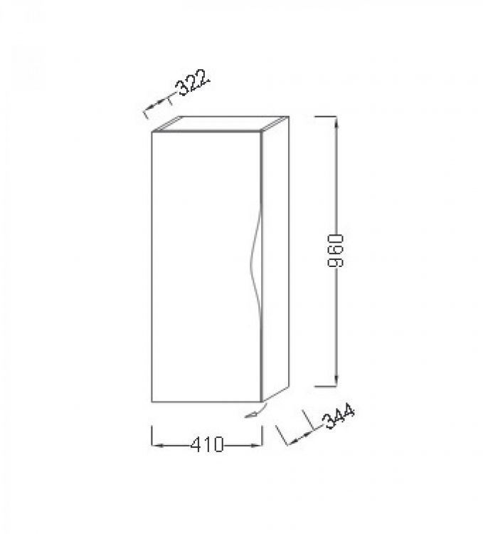 Колонна подвесная Jacob Delafon Stillness, петли слева, цвет светлый дуб [EB2006G-P6]