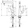 Hansgrohe Talis Select S, Смеситель для кухни, с выдвижным душем, Цвет: сталь