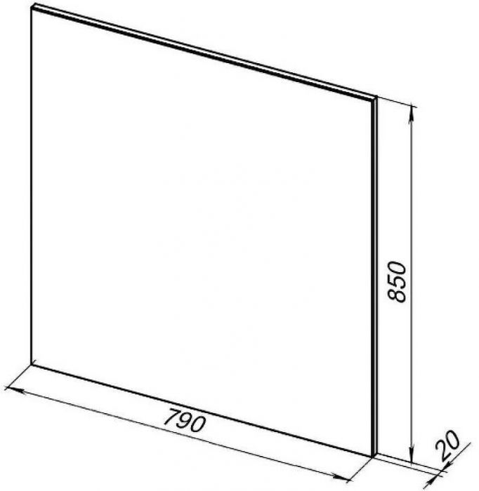 Зеркало Aquanet Lino 80 253907 Белое матовое