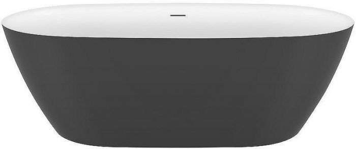 Акриловая ванна Black&White Swan SB330 Grey 170x75 330SBGR Серая матовая Белая без гидромассажа