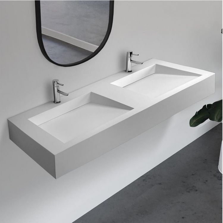 Раковина Abber Stein 152 AS2643-1.5 двойная Белая матовая