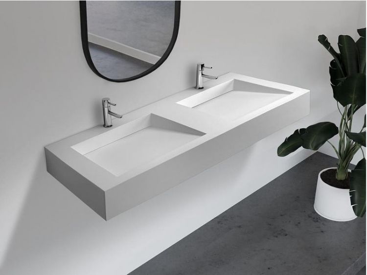 Раковина Abber Stein 152 AS2643-1.5 двойная Белая матовая