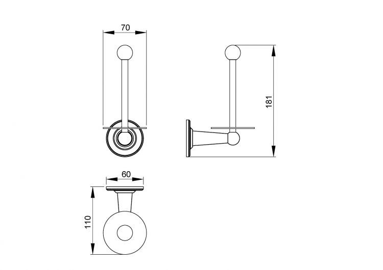 Бумагодержатель Timo Nelson 160044/02 антик