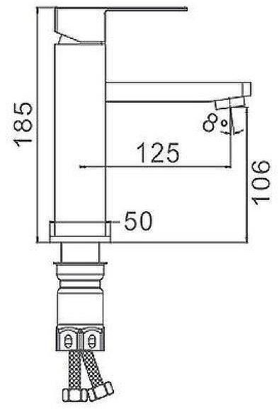 Смеситель для раковины Ekko E1082-22 Серый