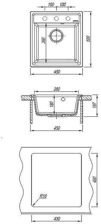 Кухонная мойка Lemark Hanka 450 9910008 Бежевая Кухонная мойка Lemark Hanka 450 9910008 Бежевая