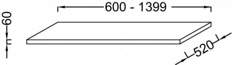 Столешница для раковины Jacob Delafon Parallel 68 см EB50-0680-E10, квебекский дуб