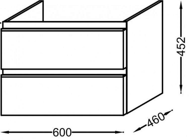 Тумба под раковину Jacob Delafon Vox 60 см EB2030-RA-N29, серая кожа Тумба под раковину Jacob Delafon Vox 60 см EB2030-RA-N29, серая кожа