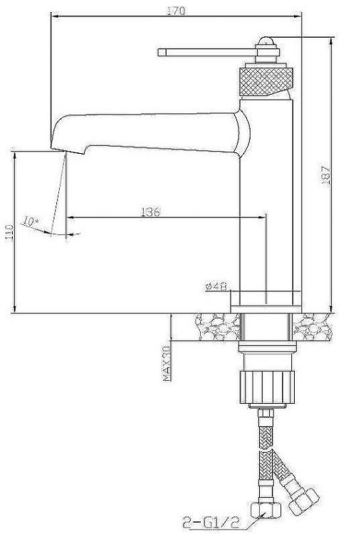 Смеситель для раковины ESKO Bangkok BG26 Хром