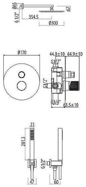 Душевая система Gattoni MD MD790/22C0 Хром