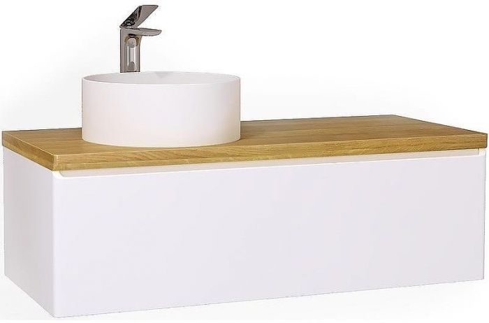 Тумба под раковину Jorno Solis New 120 SolN.01.120/P/W/JR подвесная Белая