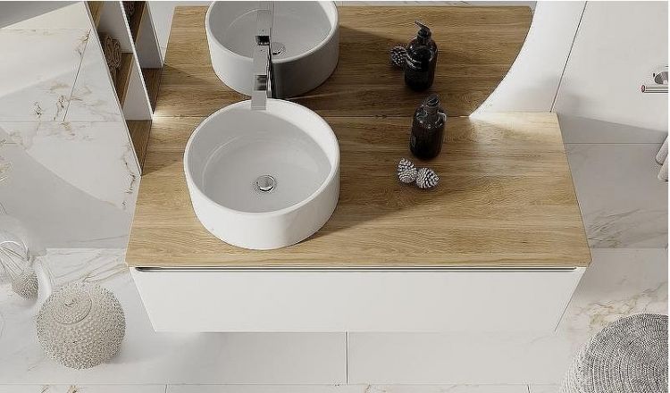 Тумба под раковину Jorno Solis New 120 SolN.01.120/P/W/JR подвесная Белая