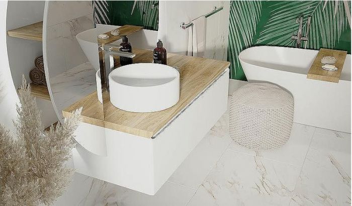 Тумба под раковину Jorno Solis New 120 SolN.01.120/P/W/JR подвесная Белая