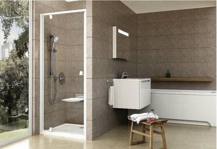 Душевая дверь Ravak Pivot PDOP1-80 03G40101Z1 профиль Белый ручка Белая стекло Transparent