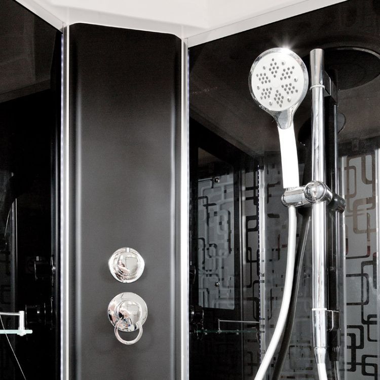 Душевая кабина Deto BМ1590 LED BLACK 90x90x220