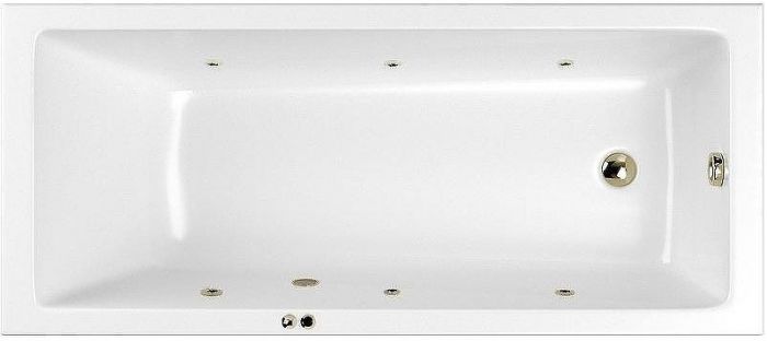 Акриловая ванна Whitecross Wave Slim 170x70 0111.170070.100.SOFT.BR с гидромассажем