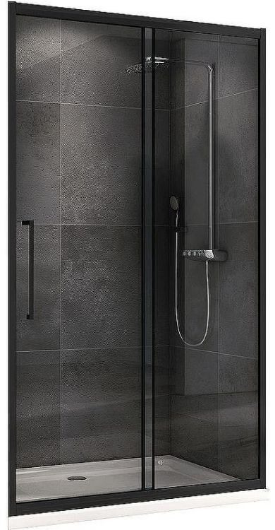 Душевая дверь Abber Schwarzer Diamant 140 AG30140BH профиль Черный стекло прозрачное