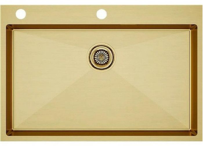 Кухонная мойка Paulmark Kroner-Edge 75 PM777551-BG Брашированное золото