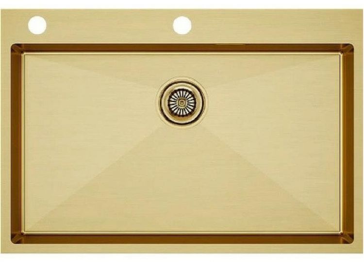 Кухонная мойка Paulmark Kroner-Edge 75 PM777551-BG Брашированное золото
