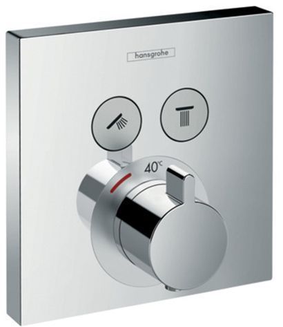Hansgrohe ShowerSelect Смеситель для душа, термостатический, 2 источника, внешняя часть, цвет: хром