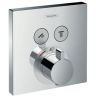 Hansgrohe ShowerSelect Смеситель для душа, термостатический, 2 источника, внешняя часть, цвет: хром