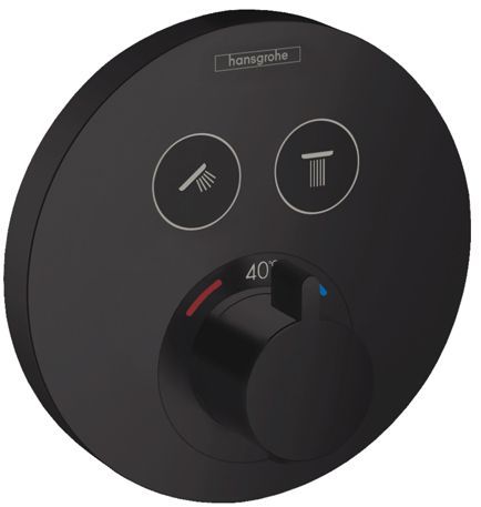 Hansgrohe ShowerSelect S Термостат ShowerSelect S, для 2 потребителей, СМ, цвет: матовый черный