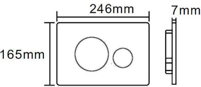 Клавиша смыва Ceruttispa CR05CG Шампань золотой