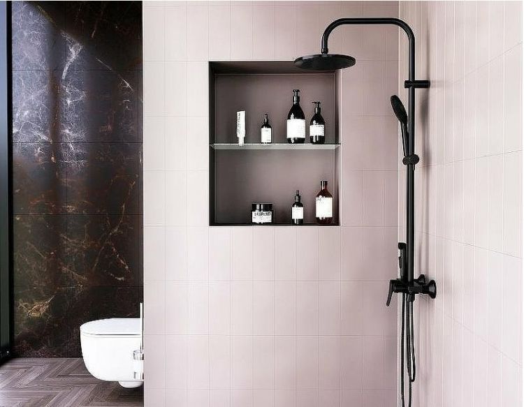 Душевая система Damixa Apollo DX220910300 Черная матовая