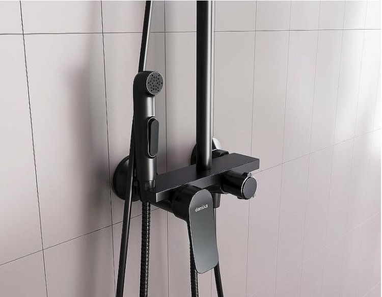 Душевая система Damixa Apollo DX220910300 Черная матовая