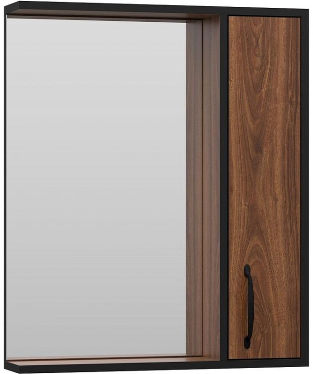 Зеркало со шкафом Misty Кедр 60 R П-Кед04060-011П Орех Черное